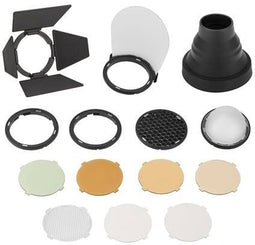 Godox AK-R1 - Accessoire Kit voor H200R Round Flash Head - Snoot Barndoors Gel Set Honeycomb Grid - Zwart