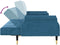 vidaXL - Slaapbank - met - kussens - fluweel - blauw