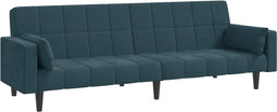 vidaXL - Slaapbank - 2-zits - met - 2 - kussens - fluweel - blauw