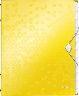 Sorteermap Leitz WOW 12 tabbladen PP geel - 4 stuks