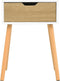 vidaXL - Nachtkastjes - 2 - st - 40x40x56 - cm - bewerkt - hout - wit - en - sonoma - eiken