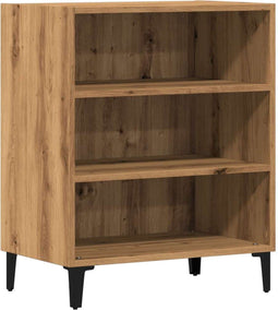 vidaXL - Dressoir - 57x35x75 - cm - bewerkt - hout - artisanaal - eikenkleurig