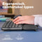 Keyra Ergonomisch Draadloos Toetsenbord - FullSize Qwerty - 2.4G USB en Bluetooth - 85% gerecycled plastic