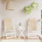 vidaXL - Stoelkussens - 2 - st - hoge - rug - oxford - stof - beige