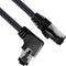 S/FTP CAT8.1 40 Gigabit Netwerkkabel - 1 kant haaks naar links - CU - 3 meter - Zwart