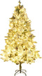 vidaXL - Kerstboom - met - LED - en - dennenappels - en - sneeuw - 225 - cm - PVC - en - PE