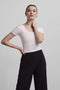 Pieces PCKITTE SS TOP NOOS BC BriWhi - Katoenen top - Korte mouwen - Maat XS
