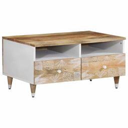 vidaXL - Salontafel - 80x54x40 - cm - massief - mangohout