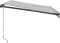 vidaXL - Luifel - handmatig - uittrekbaar - en - LED - 300x250 - cm - antraciet - en - wit