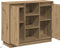 vidaXL - Dressoir - met - LED - Artisan - Eiken - 90x32x75 - cm - Geengineerd - Hout
