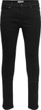 ONLY & SONS ONSWARP LIFE SKINNY - Heren jeans - Skinny fit - Zwart - Maat W30 X L34