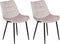 Set van 2 eetkamerstoelen MELROSE Fluweel Taupe