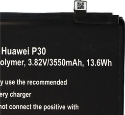 Accu geschikt voor Huawei P30, Li-Polymer, 3.82V, 3550mAh, 13.6Wh, ingebouwd, zonder gereedschap