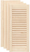 vidaXL - Kastdeuren - met - lamellen - 4 - st - 69x29,5 - cm - massief - grenenhout
