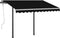 vidaXL - Luifel - automatisch - met - LED - en - windsensor - 3,5x2,5 - m - antraciet