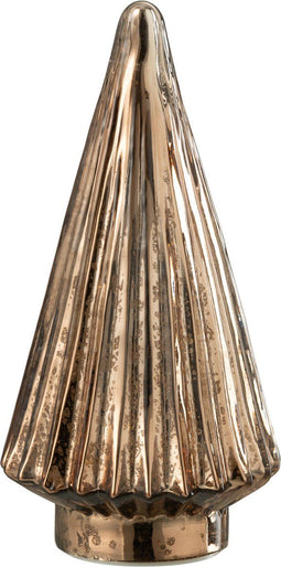 J-Line Kerstboom - glas - bruin - medium - LED