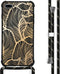 iMoshion Hoesje Geschikt voor iPhone 8 Plus / 7 Plus Hoesje Met Koord - iMoshion Design Hoesje met Koord - Goud / Zwart / Golden Leaves