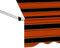 vidaXL - Luifel - handmatig - uittrekbaar - 300 - cm - oranje - en - bruin