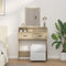 vidaXL - Kaptafel - met - Lades - in - Sonoma - Eik - - - 79x41x140 - cm
