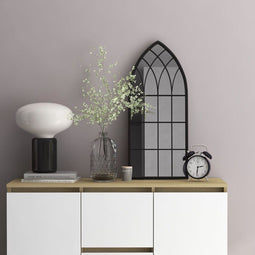 vidaXL - Spiegel - 70x30 - cm - ijzer - zwart