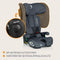 Nelly i-Size ISOFIX - Inklapbare Peuter Autostoel - 4 Ligstanden - Grote Side Protection - 5-punts gordels - TopTether Alarm - Bekerhouder