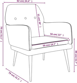 VDXL Fauteuil 62x79x79 cm fluweel geel