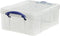 Really Useful Box opbergdoos - Opbergbox met deksel 18 liter - Transparant