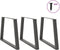 vidaXL - Eettafelpoten - 3 - st - V-vormig - 90x(72-73,3) - cm - staal - antraciet