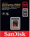 Sandisk Extreme Pro - Geheugenkaart CF Express Type B - 64GB - Leessnelheid 1700 MB/s - Schrijfsnelheid 1400 MB/s