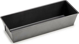 Oven Mould 11,5 x 7,7 x 31 cm Metaal Donker grijs Koolstofstaal (12 Stuks)