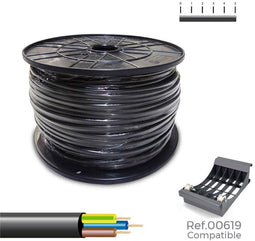 Elektrische kabelslang Sediles Zwart 200 m 3 x 1 mm H05VV-F