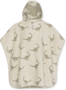 Konges Sløjd Terry poncho Dino Junior - 5-8 jaar - Badponcho met kap