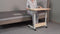 VDD Laptoptafel - Verrijdbaar bureau - Hoogte verstelbaar 68-96 cm - Kantelbaar bureaublad - Wit-bruin
