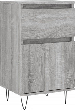 vidaXL - Dressoir - 40x35x70 - cm - bewerkt - hout - grijs - sonoma
