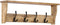 vidaXL - Wandkapstok - met - 4 - haken - massief - mangohout