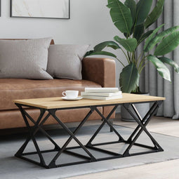 vidaXL - Salontafel - 100x49x40 - cm - bewerkt - hout - sonoma - eikenkleurig