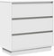 vidaXL - Nachtkastje - met - LED - Wit - 71x34,5x75 - cm - Kunststof - Hout