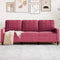 vidaXL - Driezitsbank - 180 - cm - fluweel - wijnrood