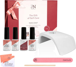 PN Selfcare - Gellak Starterspakket Hello Merlot met LED Lamp - Gellak kleur - Nageldoekjes - Prepper & Nagelvijl - PN Selfgel