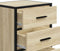 vidaXL - Nachtkastje - 40x34,5x60 - cm - bewerkt - hout - en - metaal - sonoma - eiken