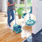 Leifheit Clean Twist Disc Mop Ergo - compleet dweilsysteem met wieltjes - 6 liter - Turquoise