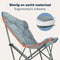 TRVLMORE Comfort Lounge - Campingstoel - Opvouwbaar - 135 kg draagvermogen - Grijs