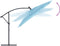 vidaXL - Parasol - met - stalen - paal - 290x290x238 - cm - blauw