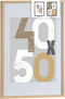 Houten fotolijst - bruin - 50 x 70 cm - fotolijstje - met passe-partout - decoratie