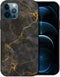 iMoshion Hoesje Geschikt voor iPhone 12 / 12 Pro Hoesje Siliconen - iMoshion Design hoesje - Zwart / Black Marble