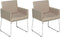 Set van 2 eetkamerstoelen GOMEZ Beige