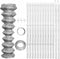 vidaXL - Gaashek - met - palen - 25x1,25 - m - gegalvaniseerd - staal - zilverkleurig