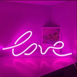 Retro Neon Verlichting - Love - Roze