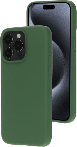 Mobiparts iPhone 15 Pro Max - Silicone Cover - Soft-touch - Groen