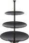 Excellent Houseware Etagere - RVS - 36,5 cm - glanzend - zwart